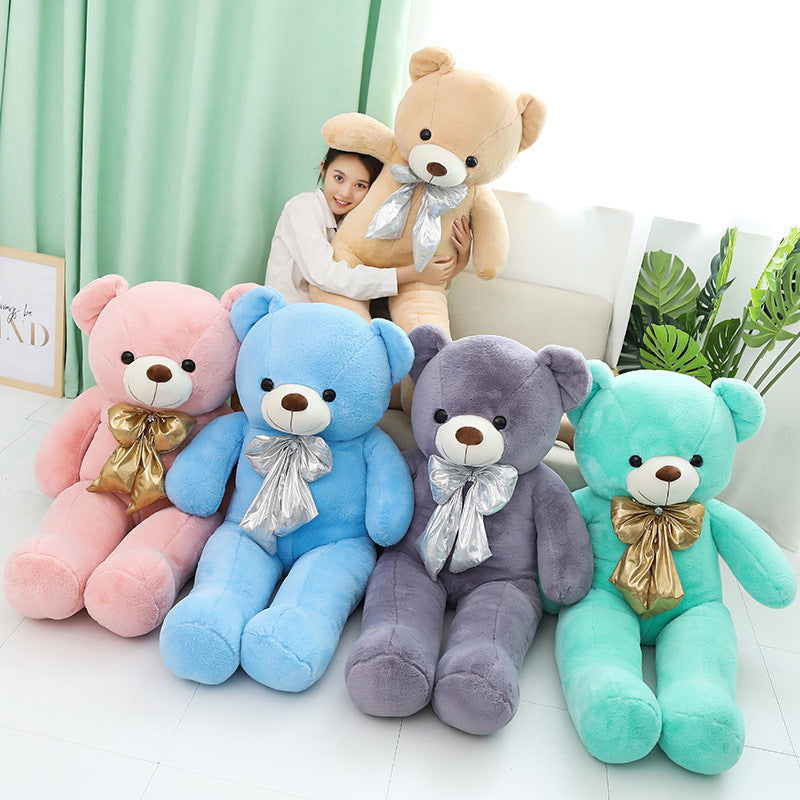 Giant Macaron Teddy Bear Plush Toy – 80-100cm Soft Cotton Stuffed Animal Pillow Doll