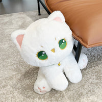 Mori Style Green Eyes Kitten Plush Toy – Cute Furry Cat Doll & Decorative Ornament 1