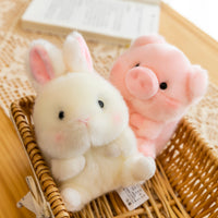 Spherical Animal Plush Keychain – Cute Round Pendant Plush Toy Charm 1