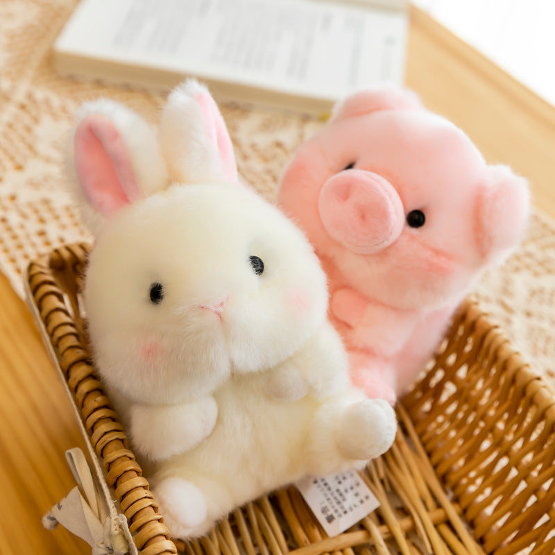 Spherical Animal Plush Keychain – Cute Round Pendant Plush Toy Charm