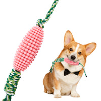 Interactive Corn Dog Chew Toy – Teeth Cleaning Toy for Puppies & Aggressive Chewers 1
