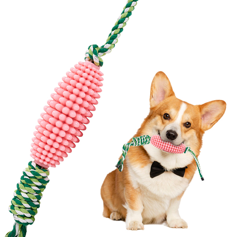 Interactive Corn Dog Chew Toy – Teeth Cleaning Toy for Puppies & Aggressive Chewers